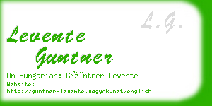 levente guntner business card